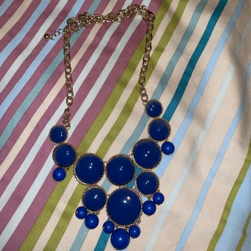 Fashion jewelry blue and gold very light